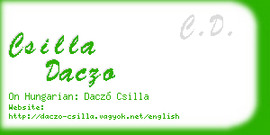 csilla daczo business card